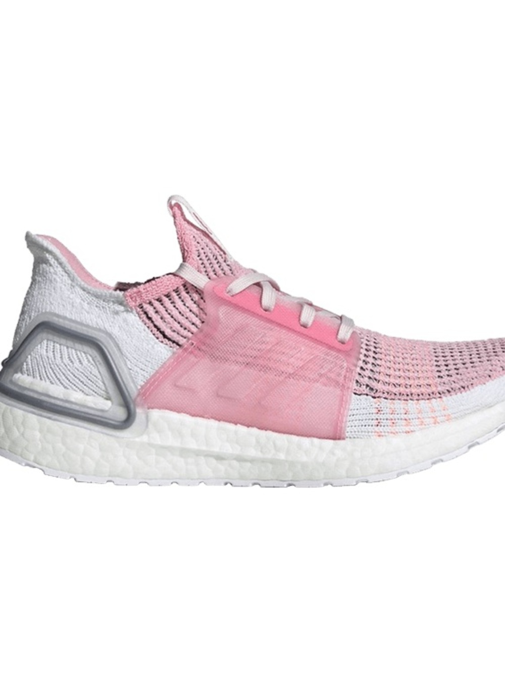 adidas Women’s Pink and White Knit Athletic Shoe
